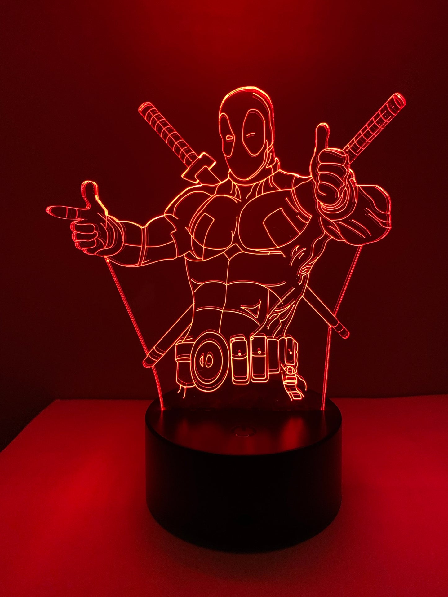 Lampe 3D DEL Deadpool