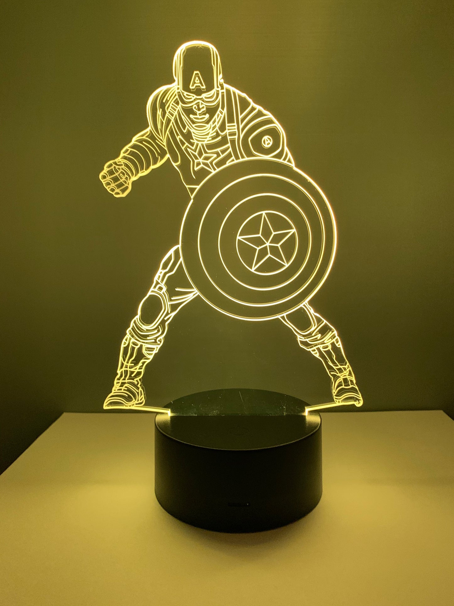 Lampe 3D DEL Captain America