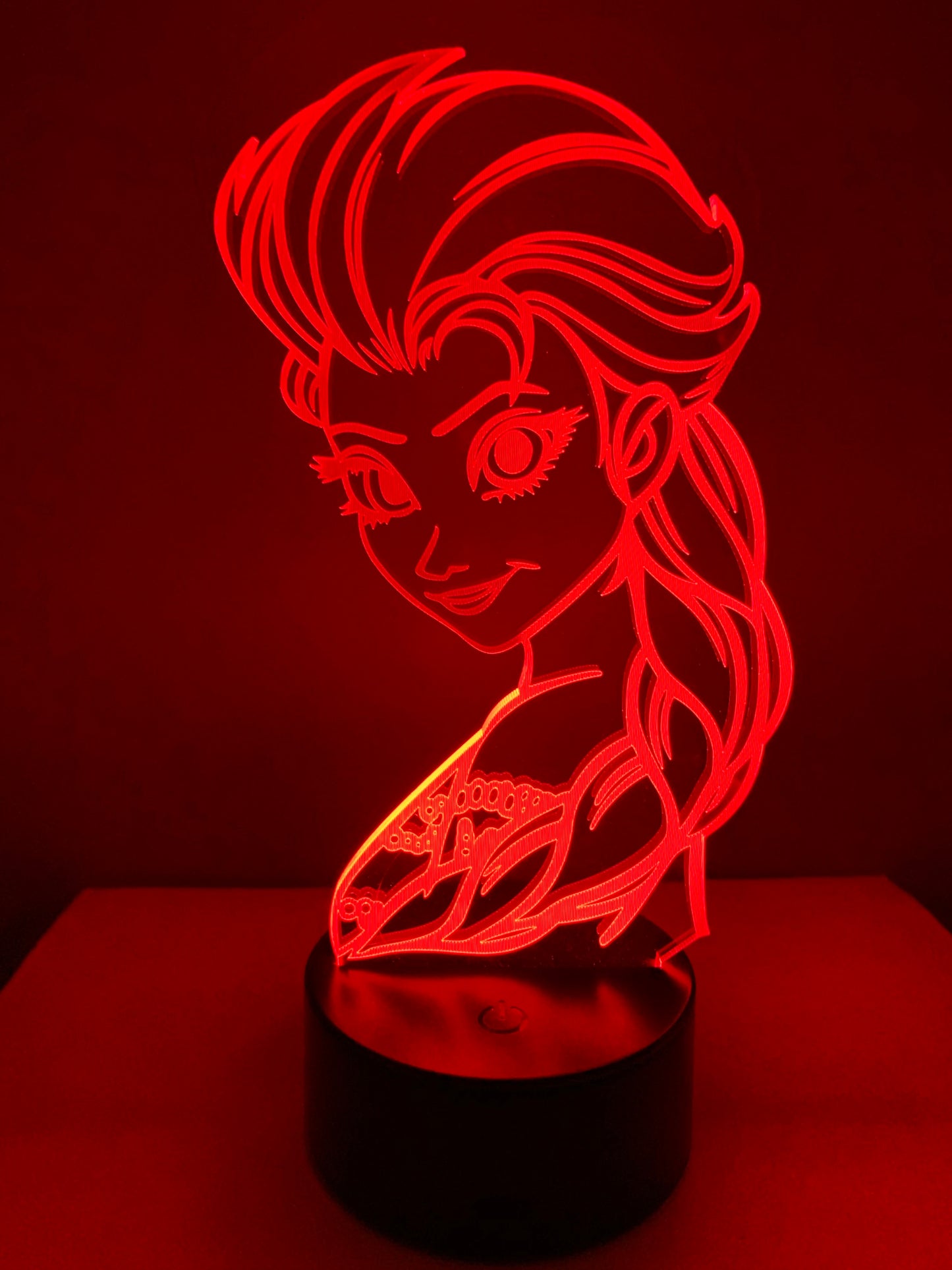 Lampe 3D DEL Elsa La Reine des Neiges Princesse