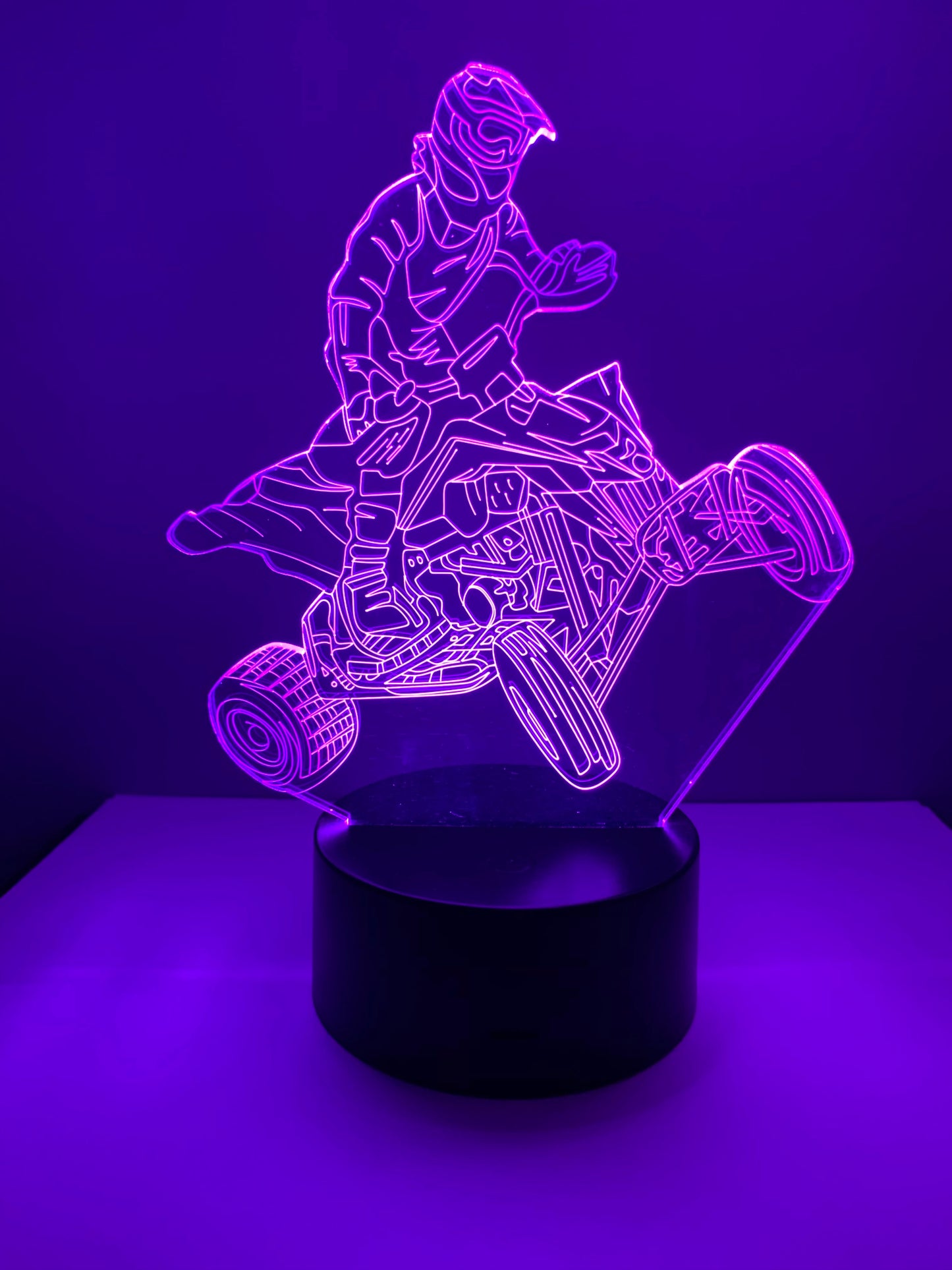 Lampe 3D DEL 4 Roues VTT