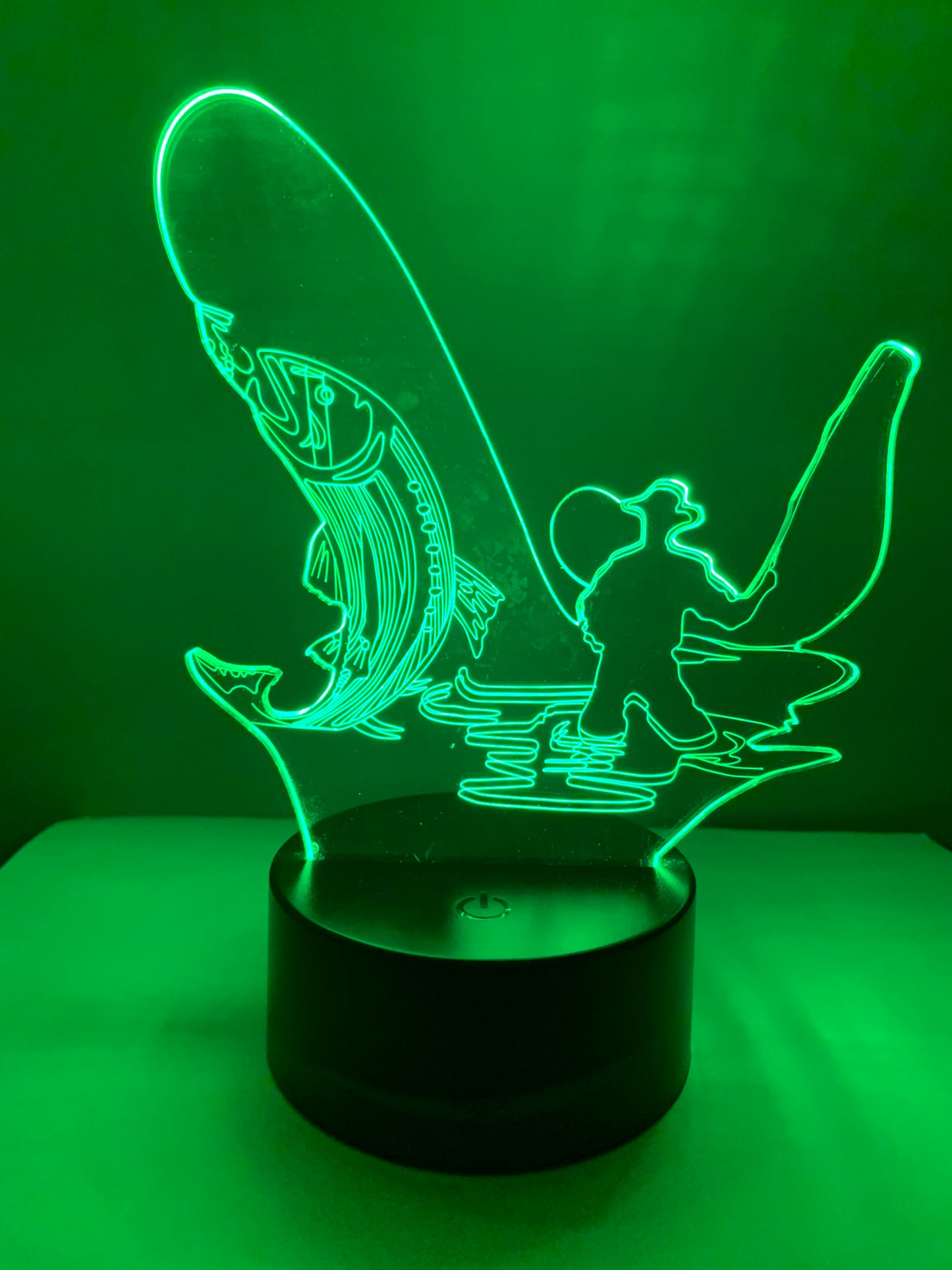 Lampe 3D DEL Pêcheur (Pêche d’un poisson)