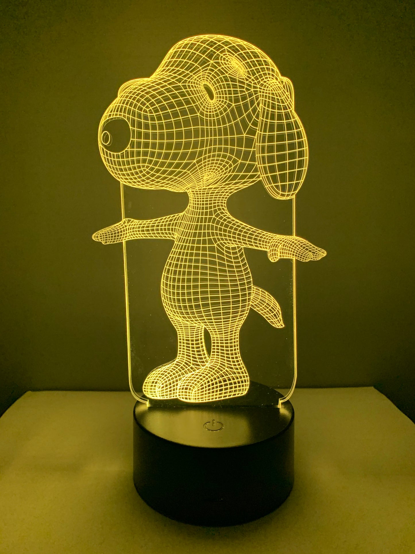 Lampe 3D DEL Chien Beagle Snoopy