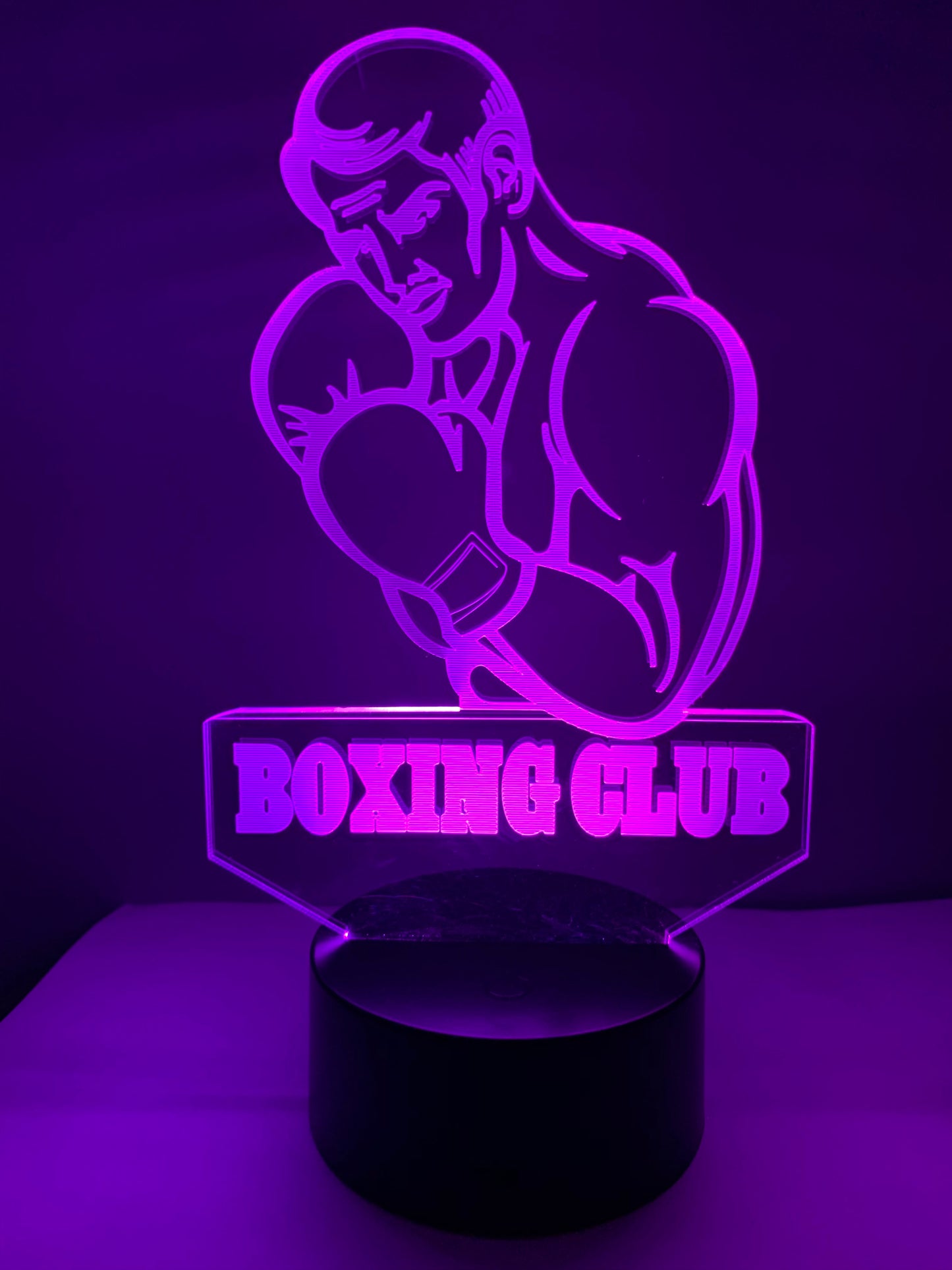 Lampe 3D DEL Club de Boxe (Boxing club)