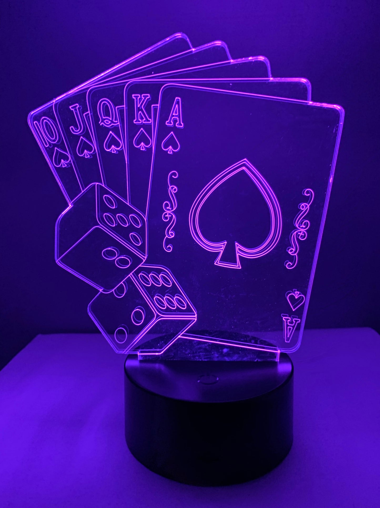 Lampe 3D DEL Jeux de cartes