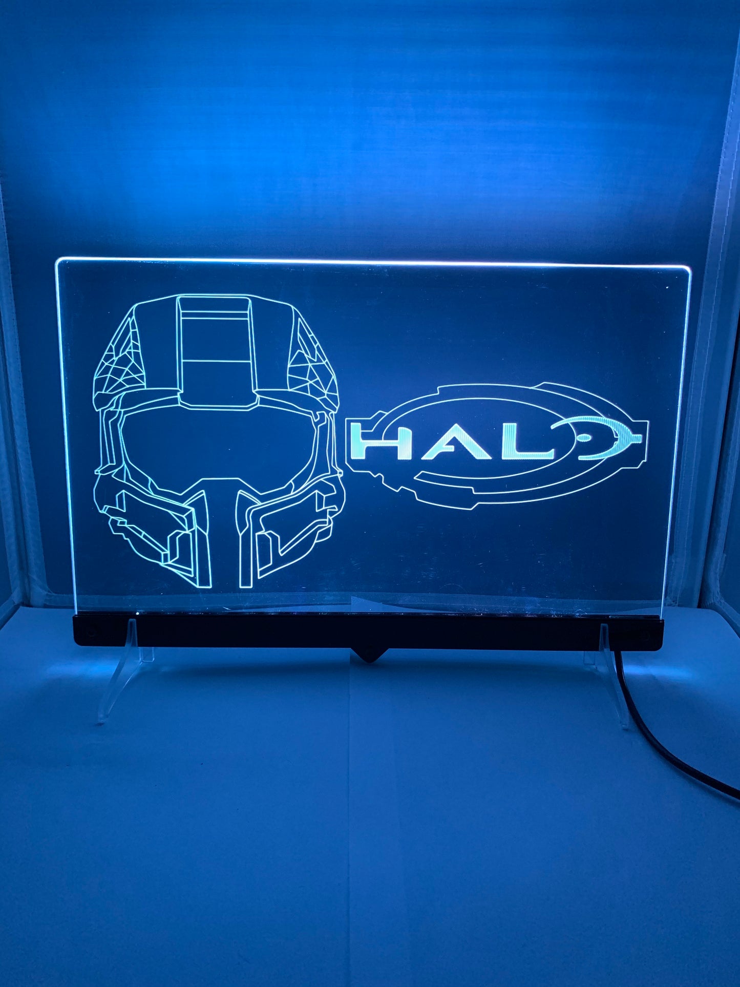 Enseigne DEL Halo Master Chief Xbox avec support