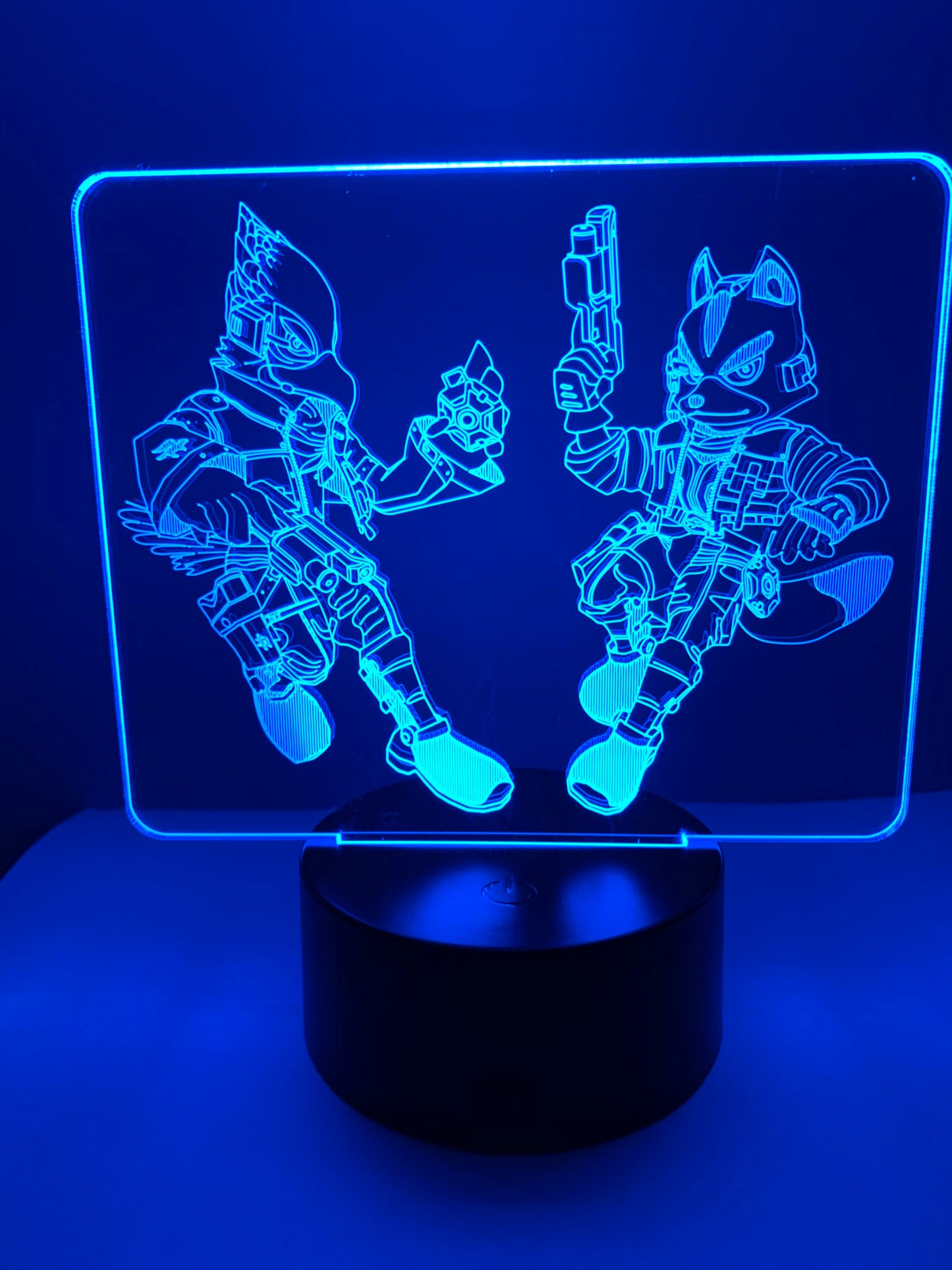 Lampe 3D DEL Fox et Falco Star Fox (Starfox)