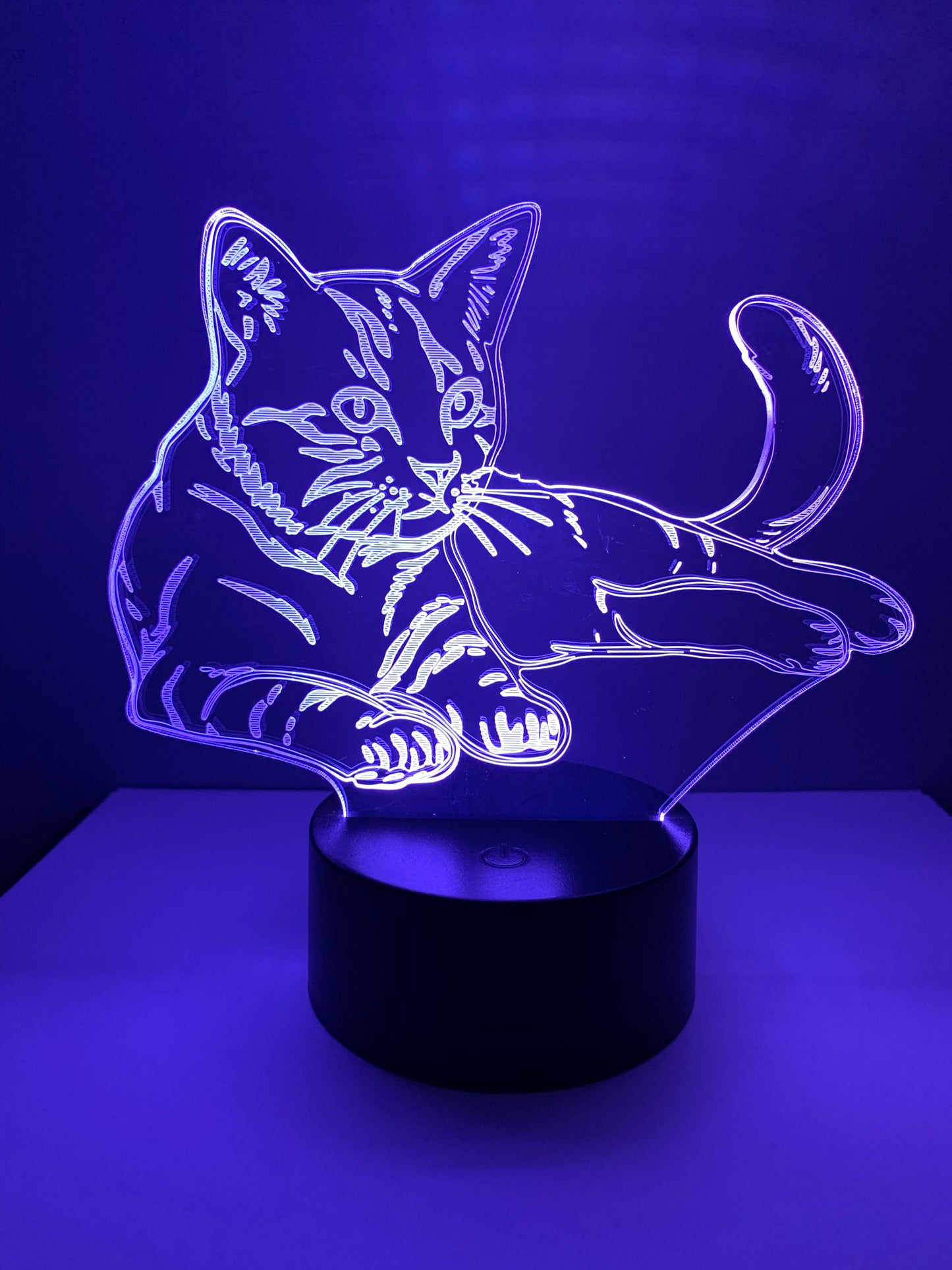 Lampe 3D DEL Chat