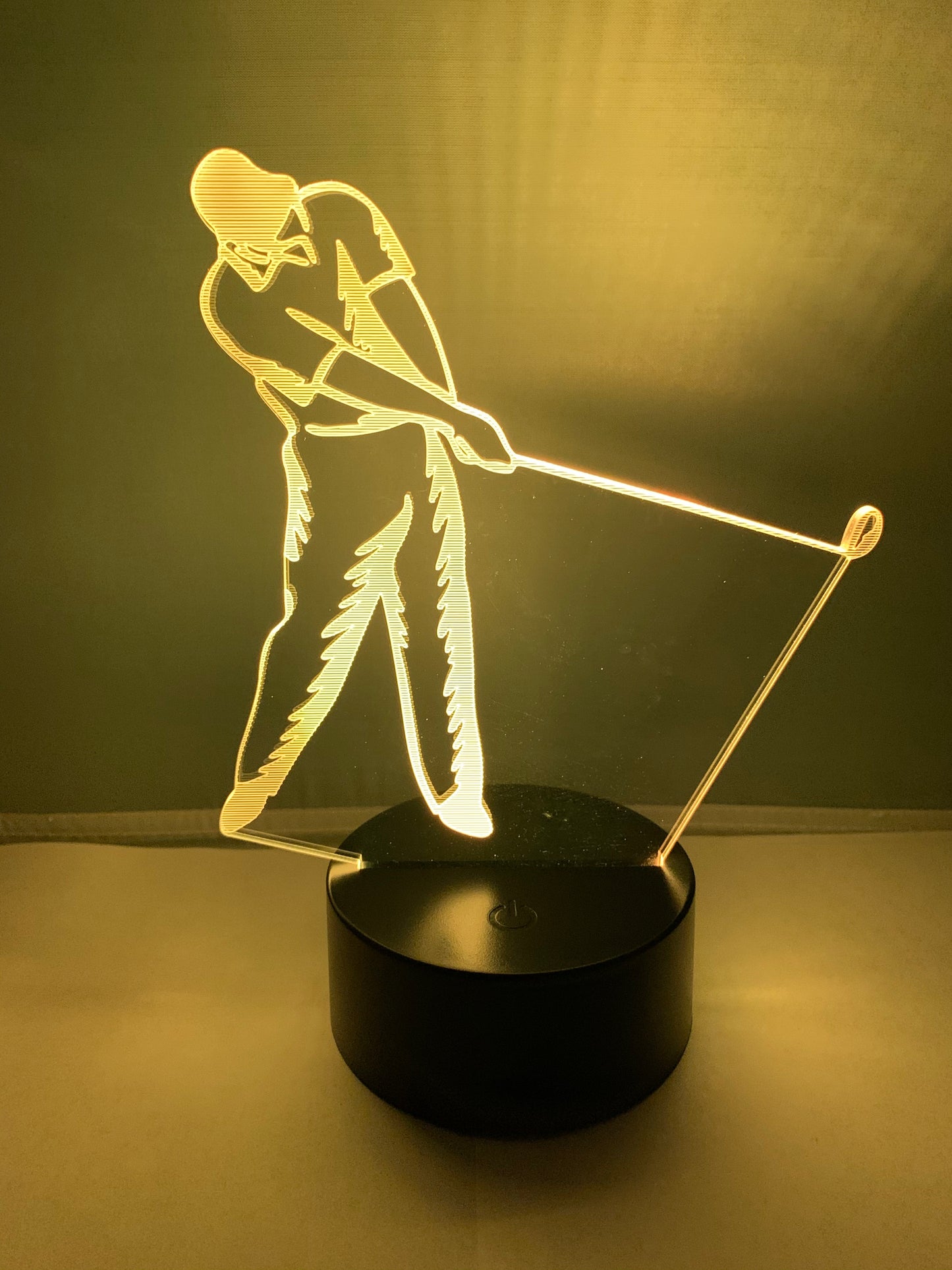Lampe 3D DEL Joueur de Golf