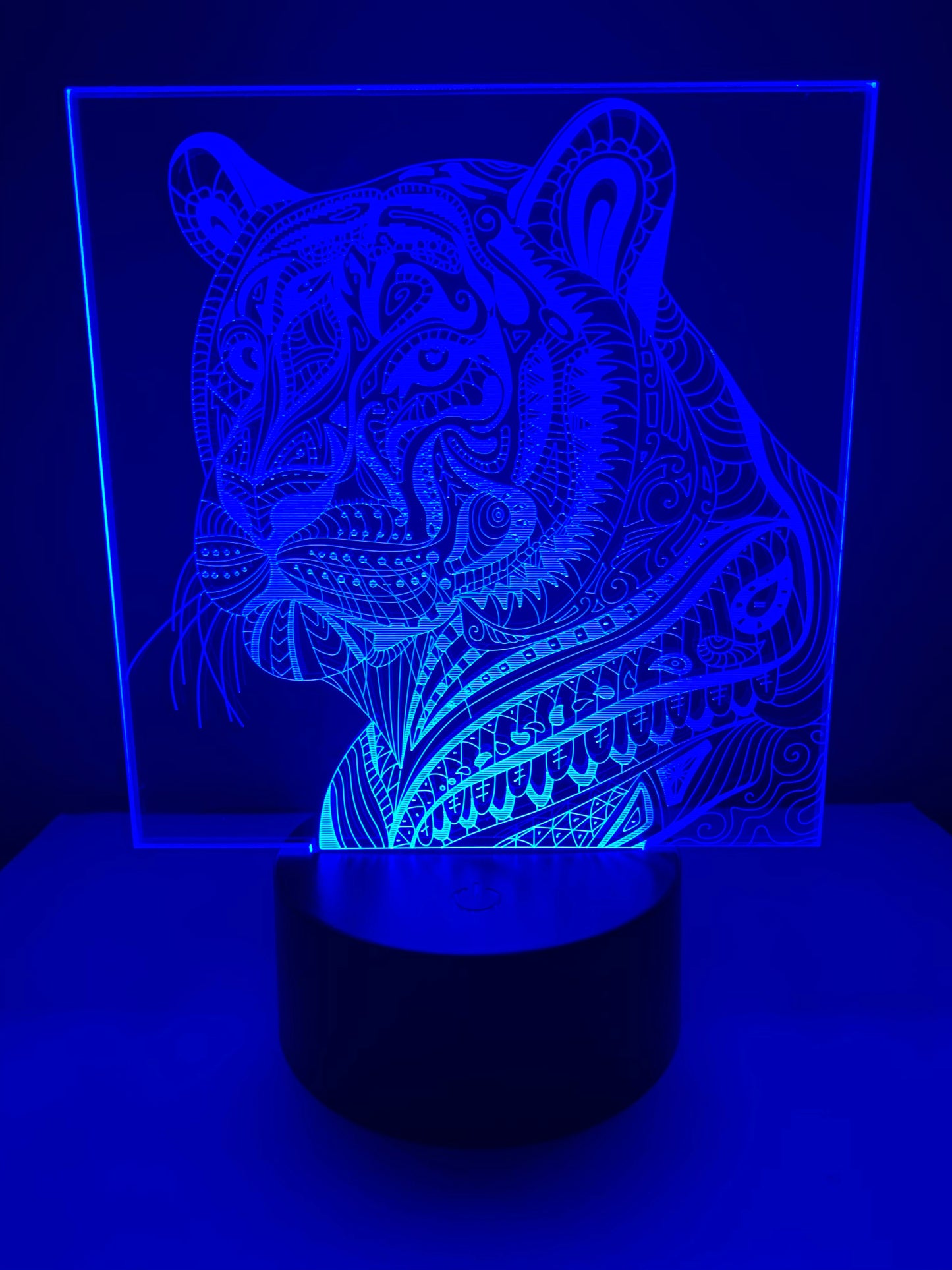 Lampe 3D DEL Tigre (Mosaïque)