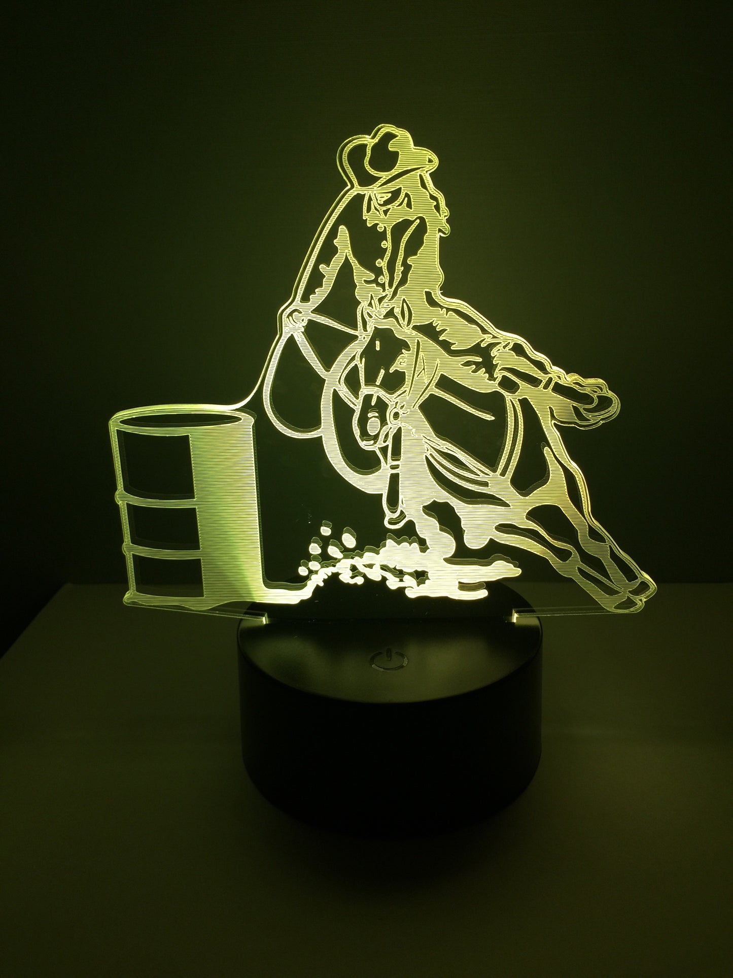 Lampe 3D DEL Cheval de baril