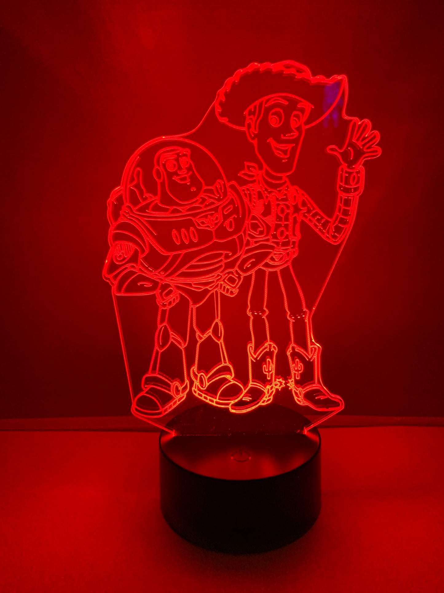 Lampe 3D DEL Woody et Buzz Histoire de jouets