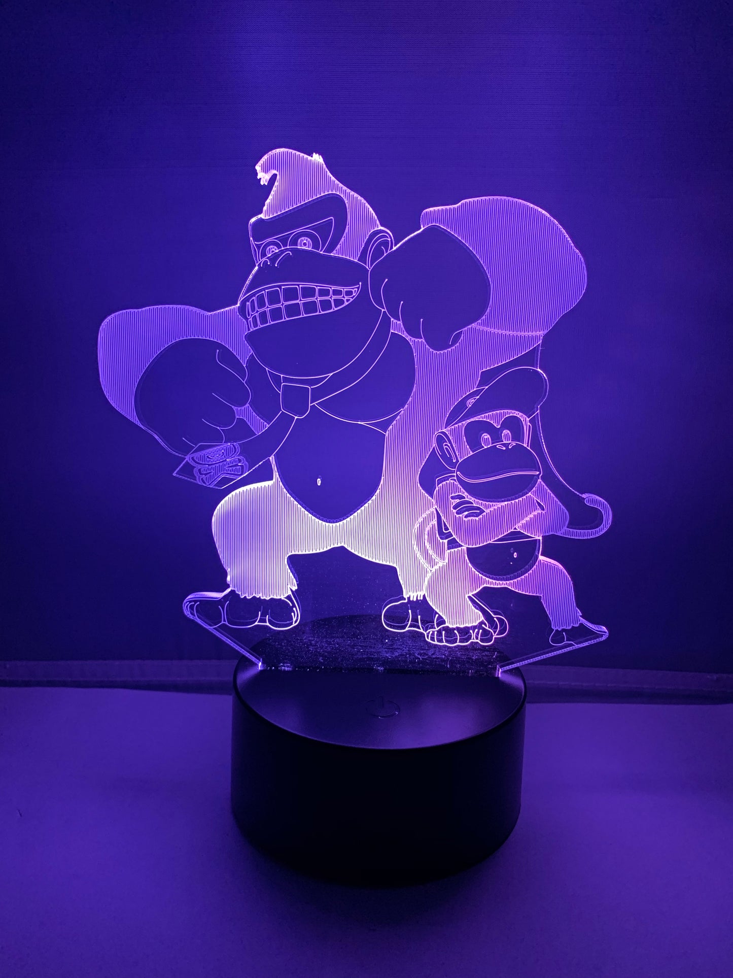 Lampe 3D DEL Donkey et Diddy Kong