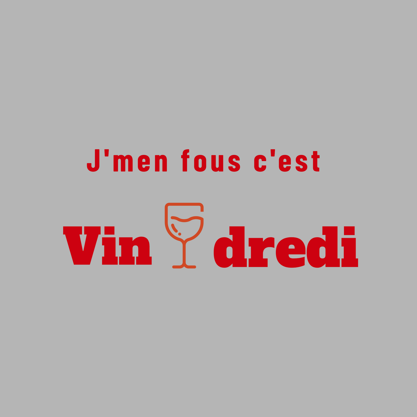 Housse de coussin J'men fous c'est Vindredi