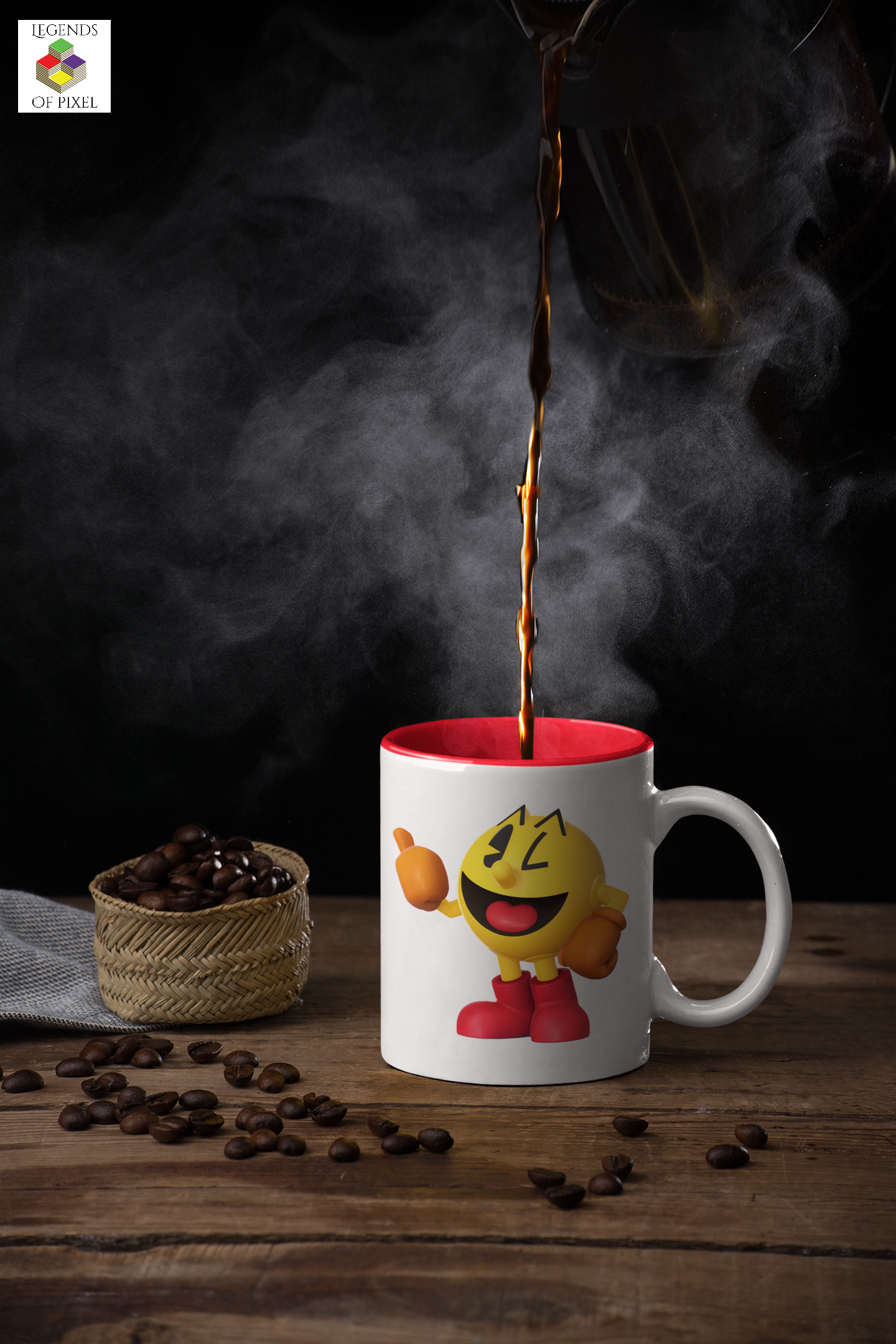 Autocollant pour tasse Arcade Pac Man