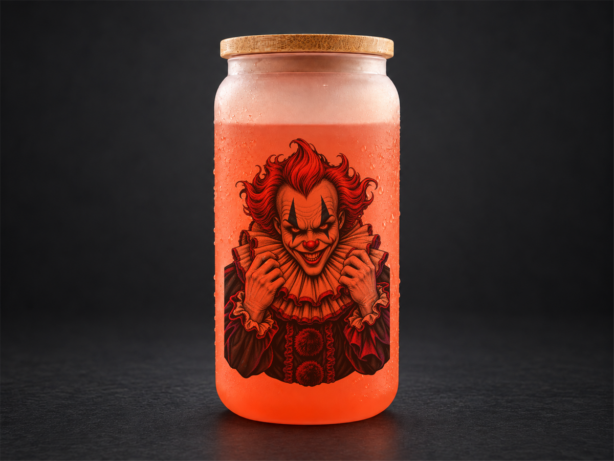 Verre givré thermoactif orange — Collection Horreur — 10 designs au choix
