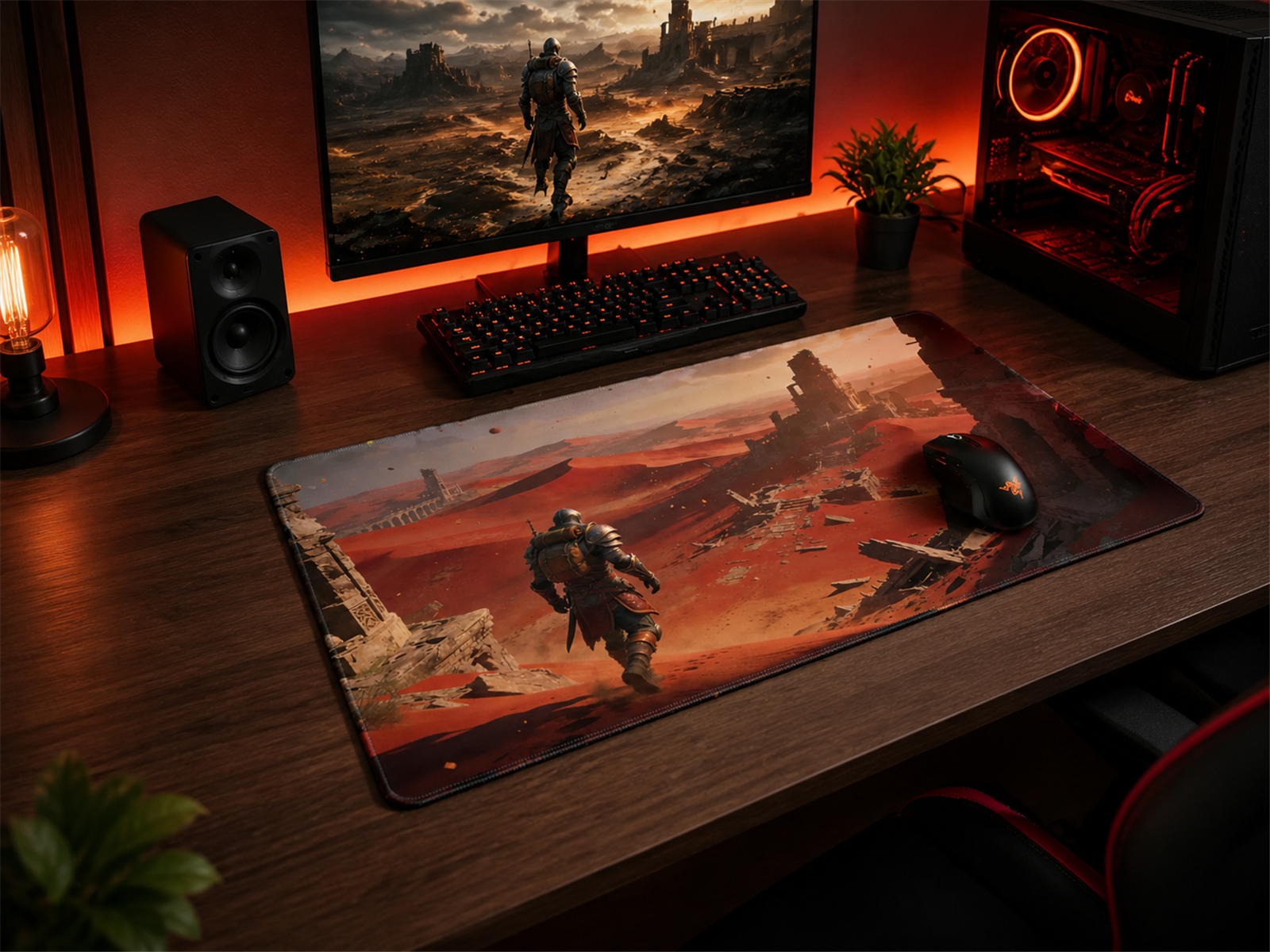 Tapis de souris XL – Désert fantasy – 24 × 14 po
