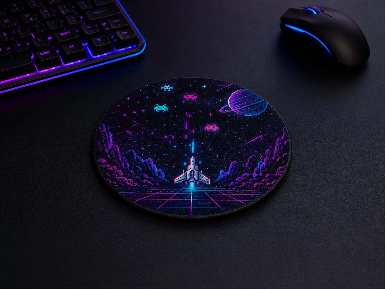 Ensemble de 4 sous-verres personnalisés en néoprène – Rond ou carré