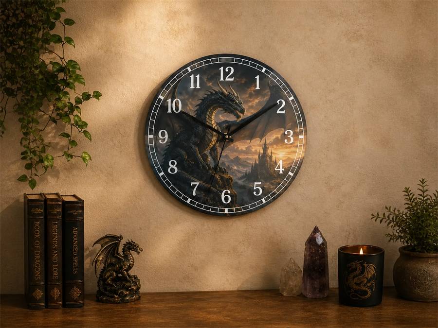 🕒 Horloge en verre trempé personnalisée – 12 po