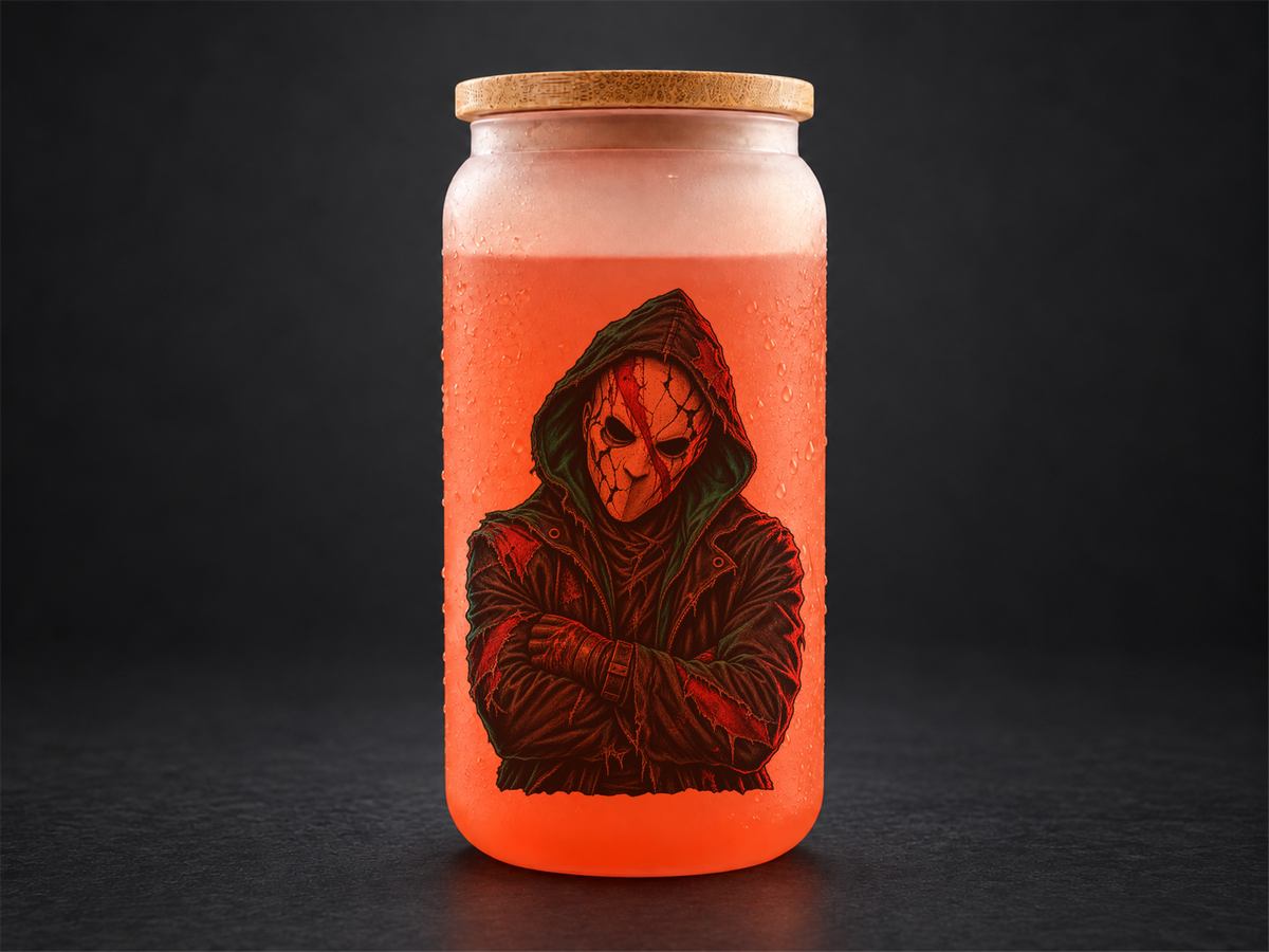 Verre givré thermoactif orange — Collection Horreur — 10 designs au choix