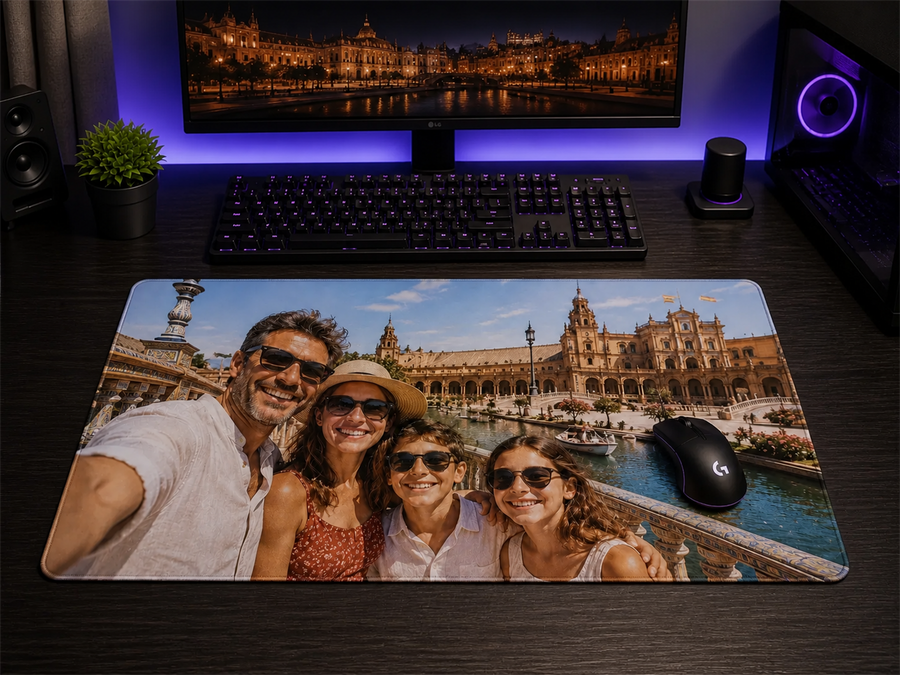Tapis de souris XL personnalisé – 24 × 14 po
