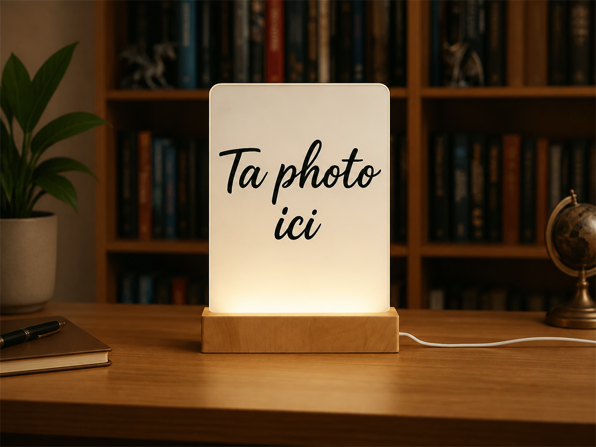 Lampe veilleuse personnalisée avec photo ou design