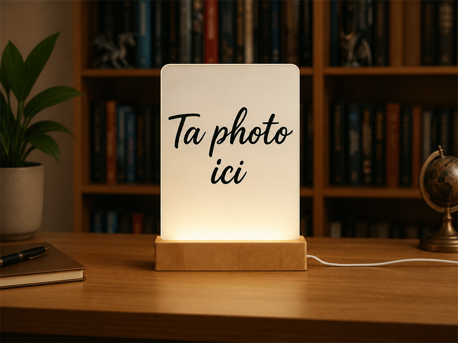 Lampe veilleuse personnalisée avec photo ou design