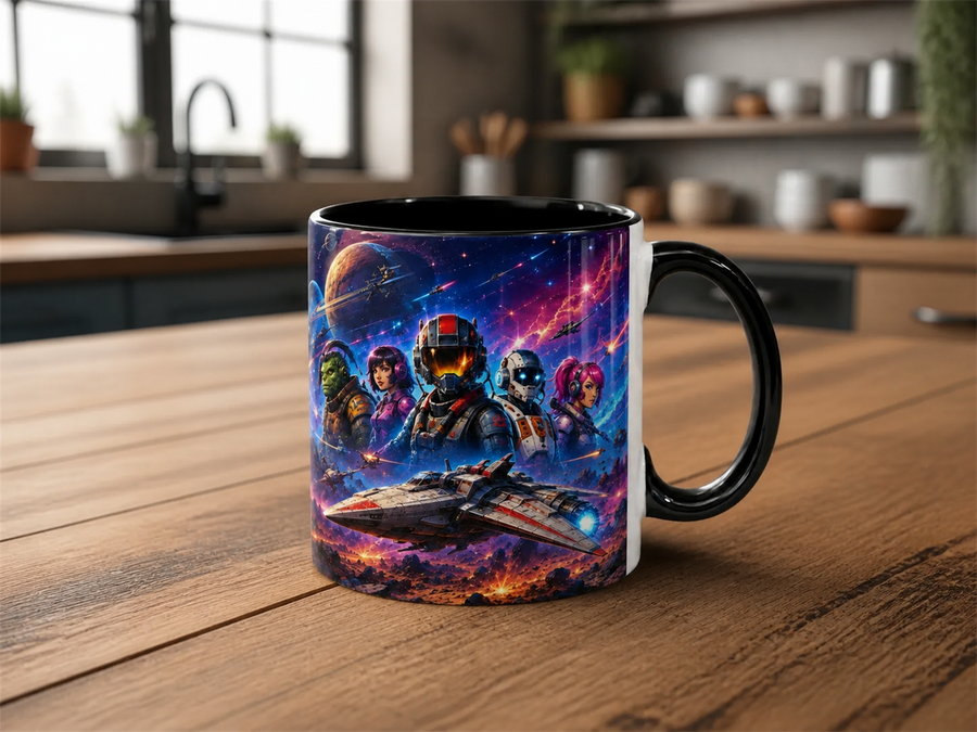 Tasse personnalisée 11 oz – Anse noire