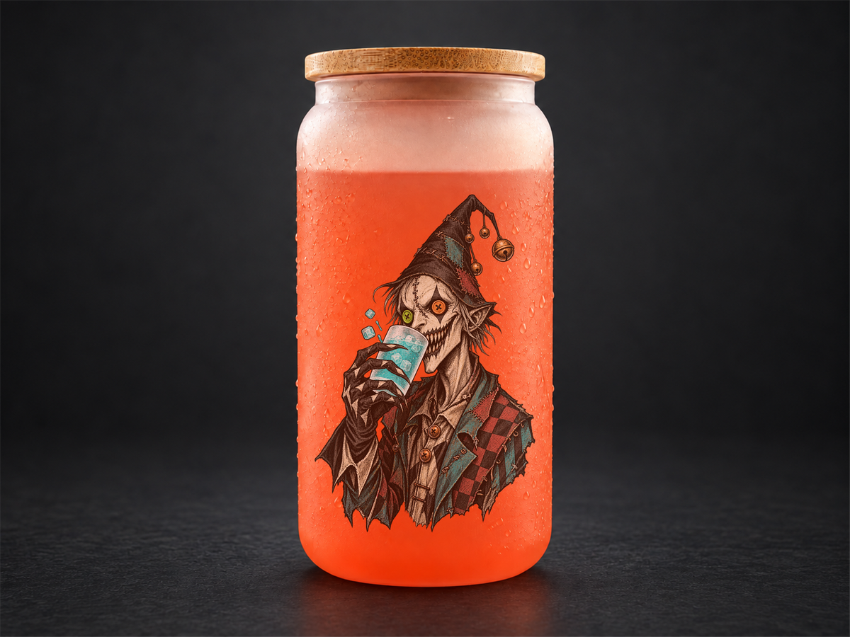 Verre givré thermoactif orange — Collection Horreur — 10 designs au choix