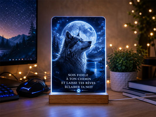 Lampe LED – Loup Mystique