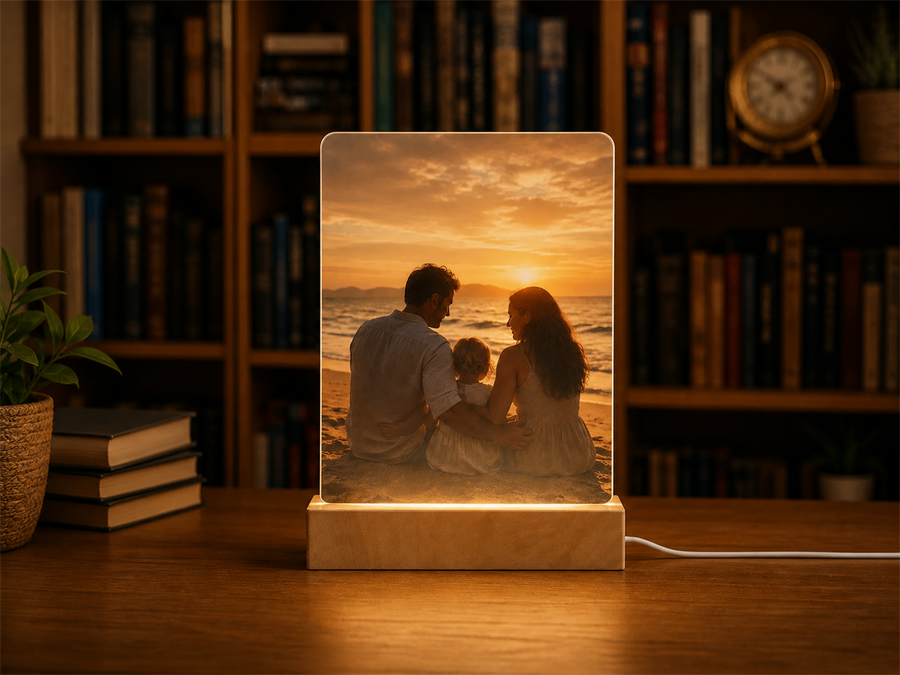 Lampe veilleuse personnalisée avec photo ou design