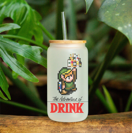DUO Verre givré isotherme 16 onces et sous verre THE ADVENTURE OF DRINK