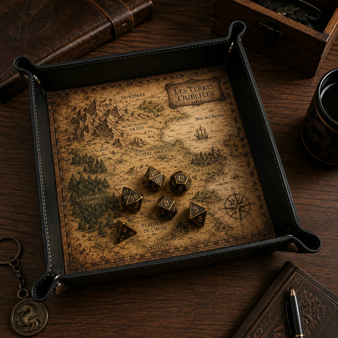 Plateau à dés fantasy – Les Terres Oubliées