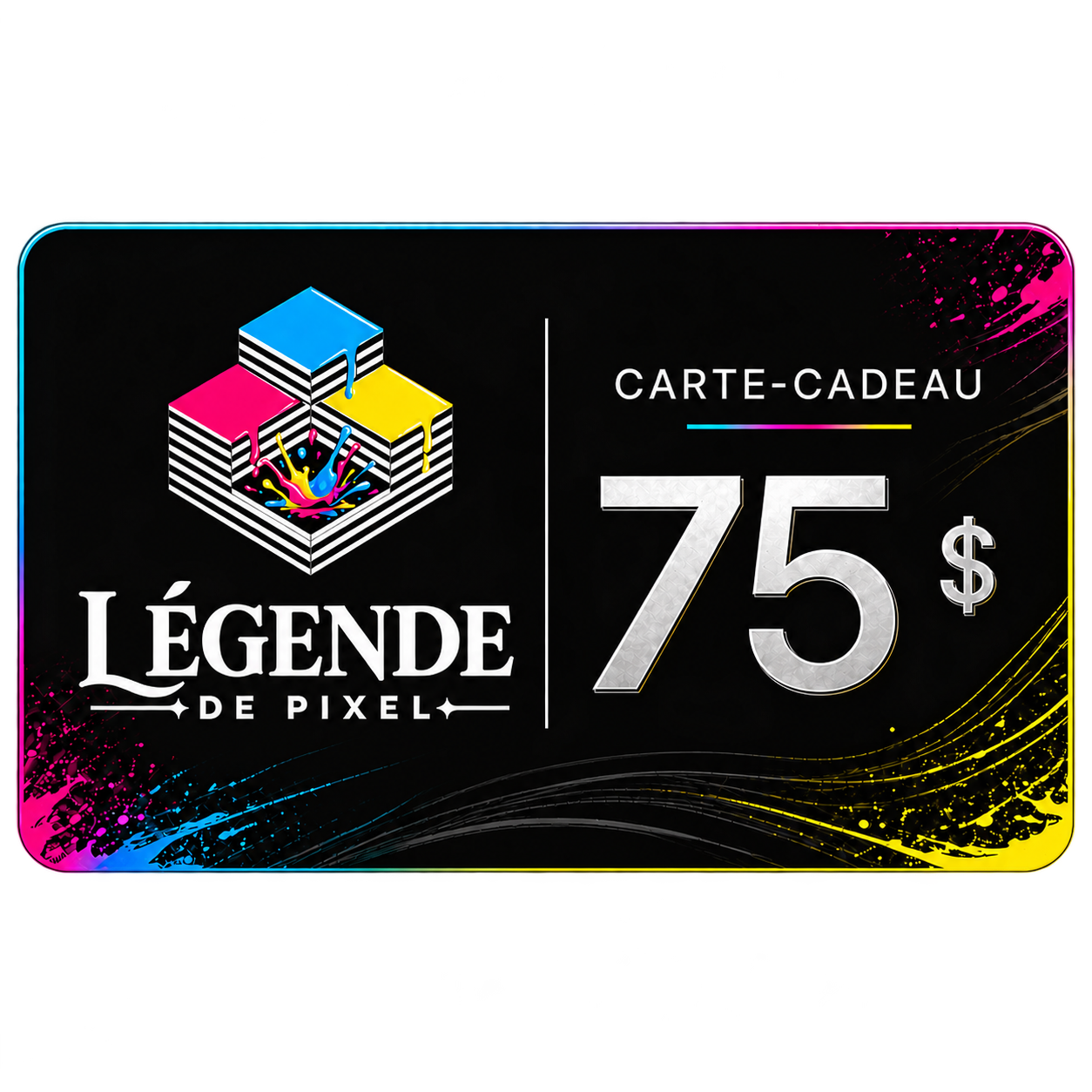 Carte-cadeau Légende de Pixel – cadeau personnalisé