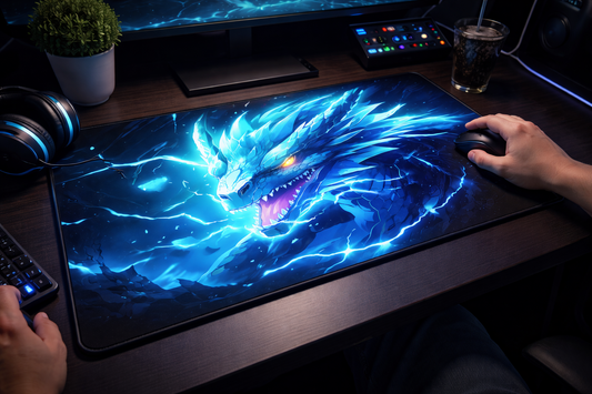 Tapis gaming XL – Dragon Électrique