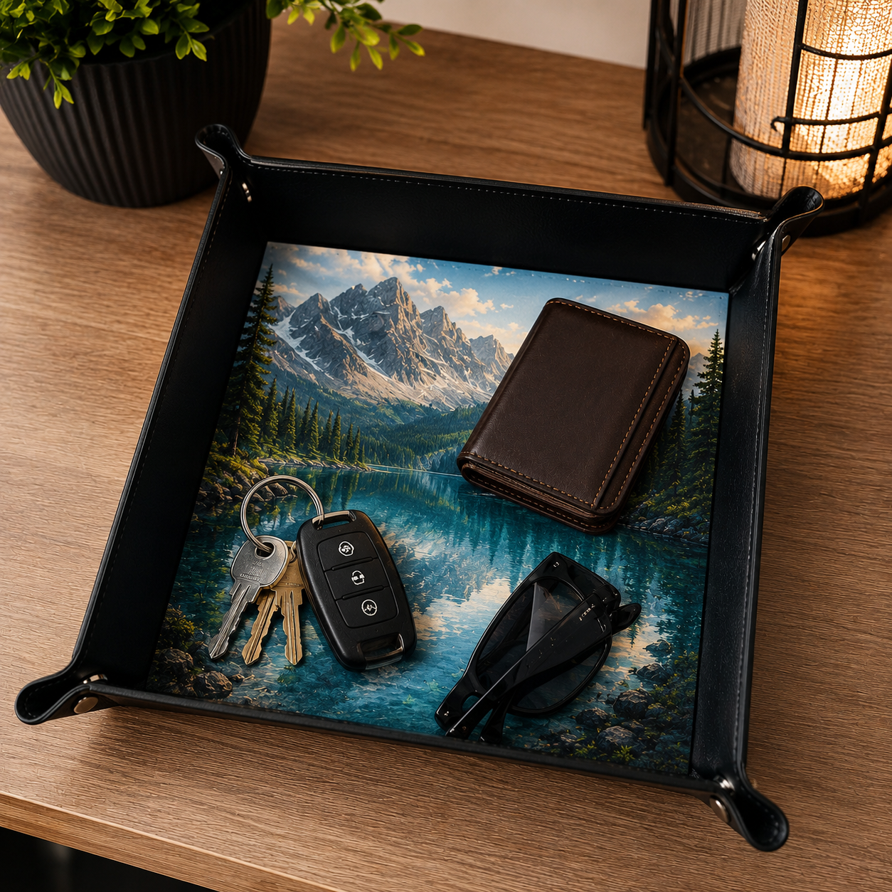 Plateau à dés personnalisé en cuir PU (Dice Tray) – 10" x 10"