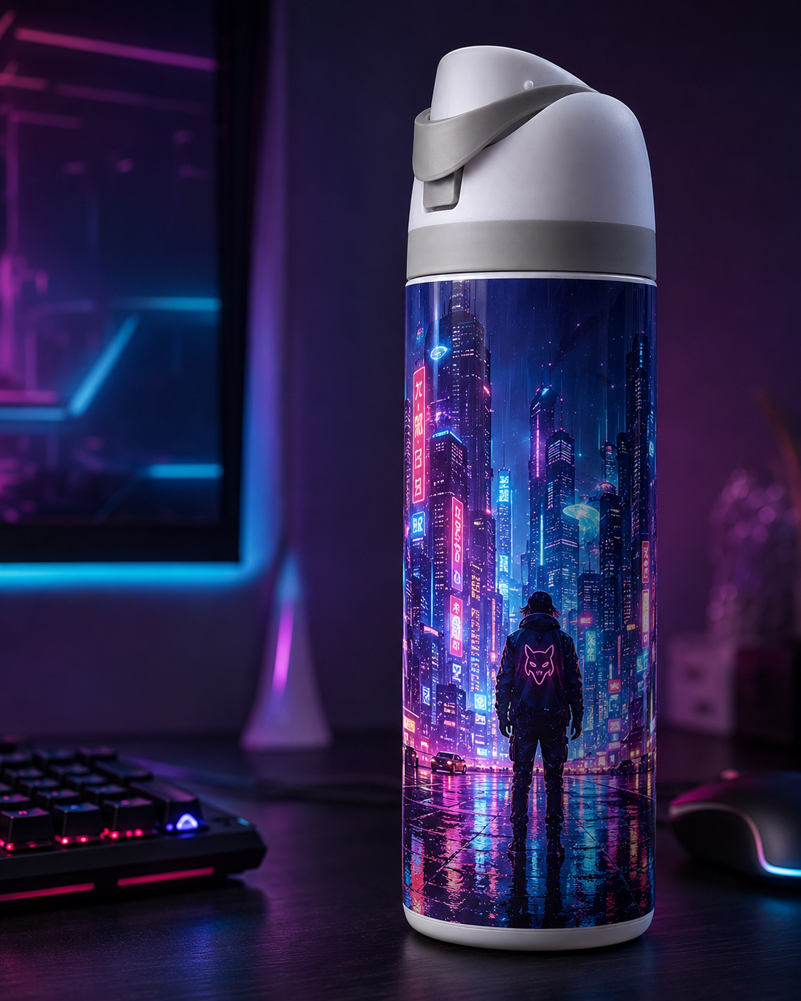 Gourde isotherme de type Owala 24 oz personnalisée