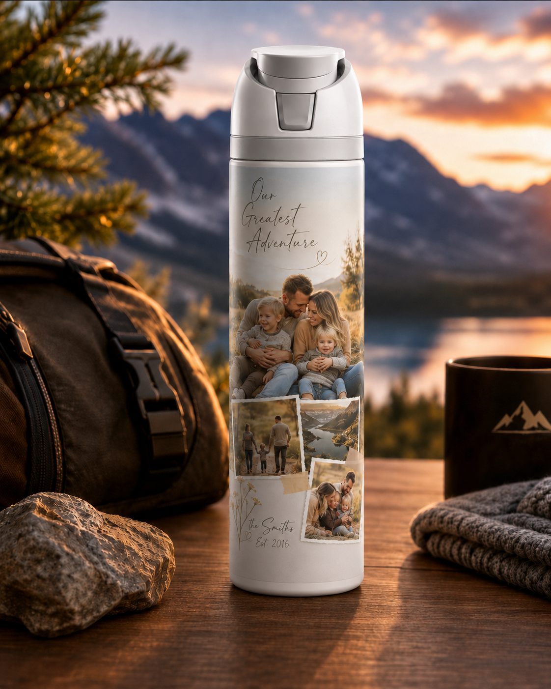 Gourde isotherme de type Owala 24 oz personnalisée
