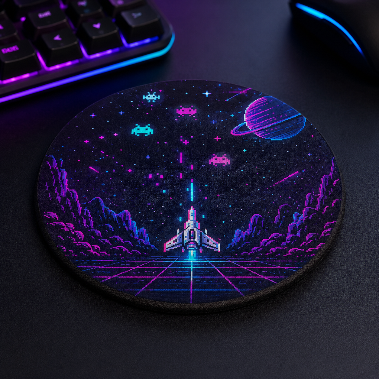 Ensemble de 4 sous-verres personnalisés en néoprène – Rond ou carré