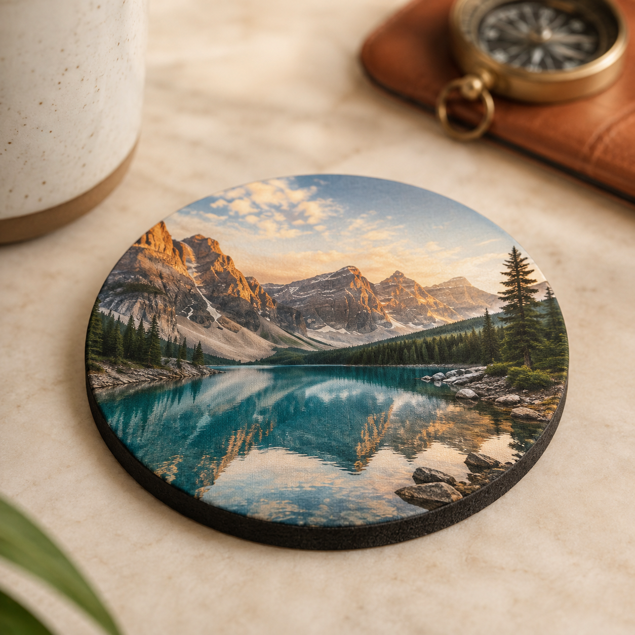 Ensemble de 4 sous-verres personnalisés en néoprène – Rond ou carré
