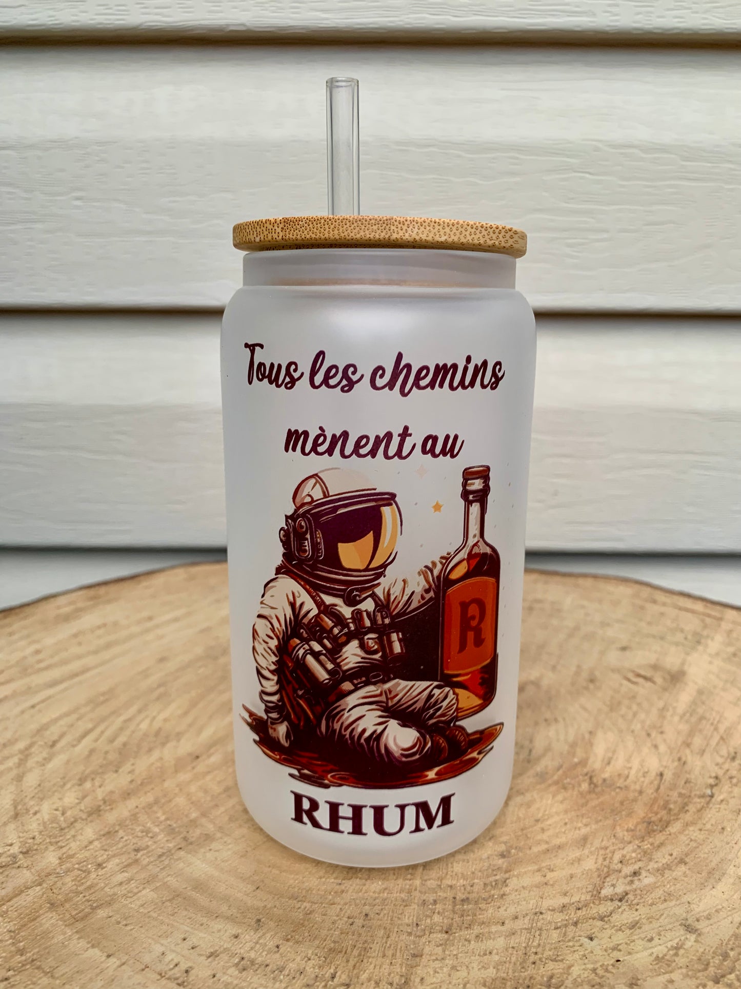 Verre givré isotherme "Tous les chemins mènent au RHUM"🍹😋