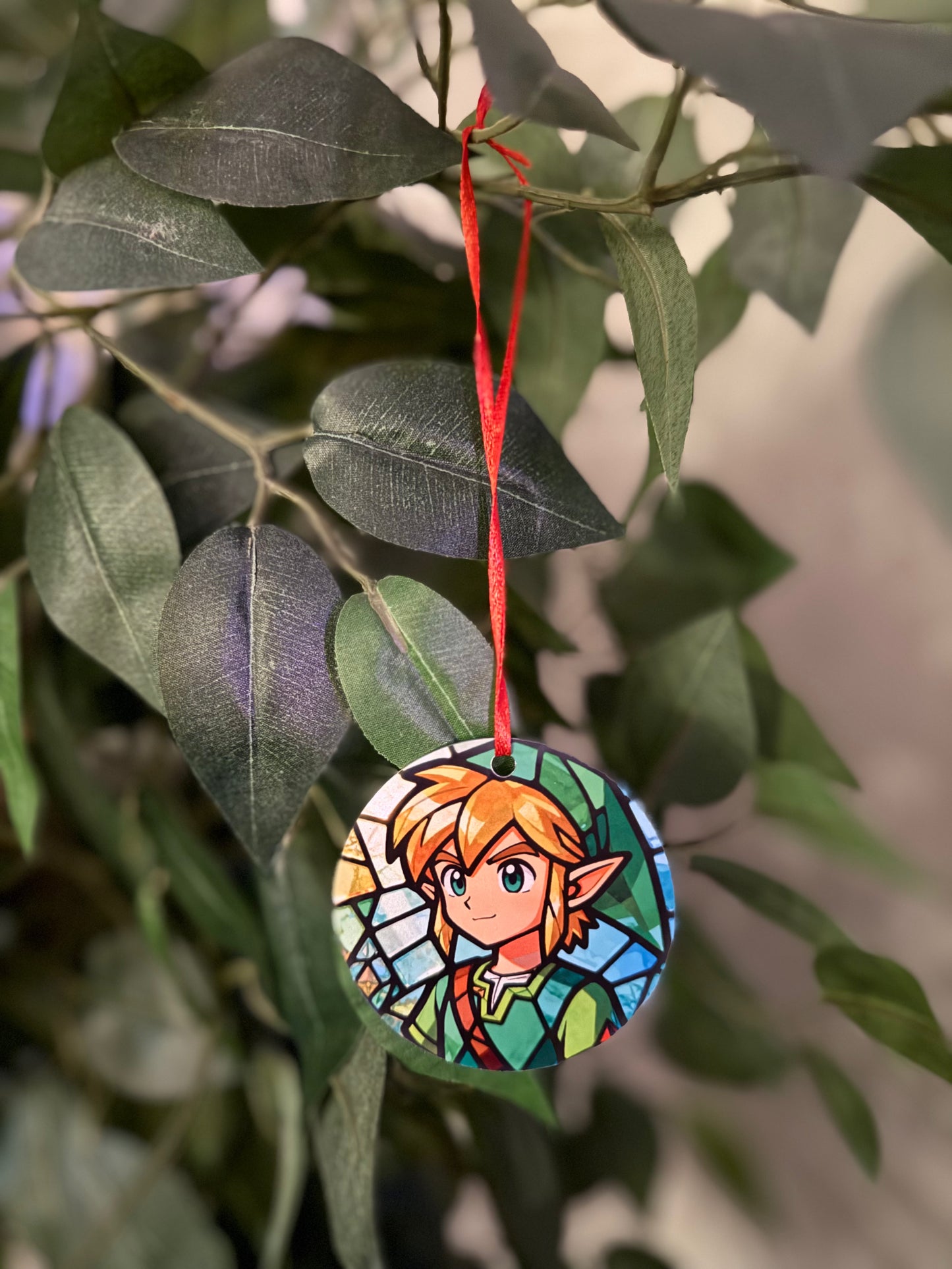 Ornement de Noël Vitrail Héro du temps