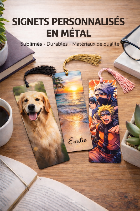 Signet PERSONNALISÉ en métal – Durable & imprimé par sublimation