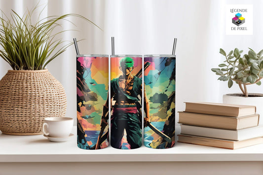 Gourde isotherme 20 oz inspirée de Roronoa Zoro