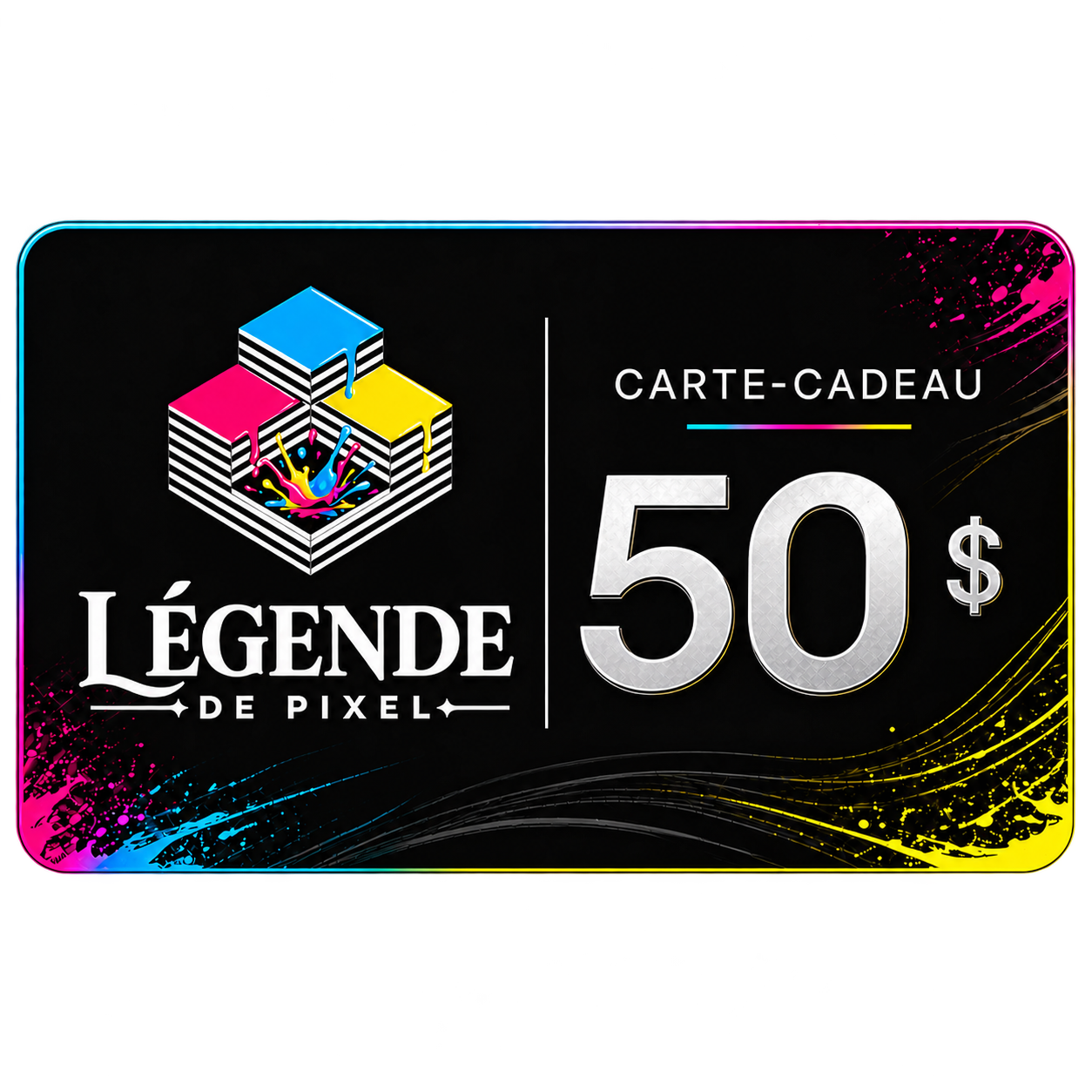 Carte-cadeau Légende de Pixel – cadeau personnalisé