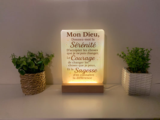 Lampe veilleuse DEL ✨ Sérénité, Courage et Sagesse