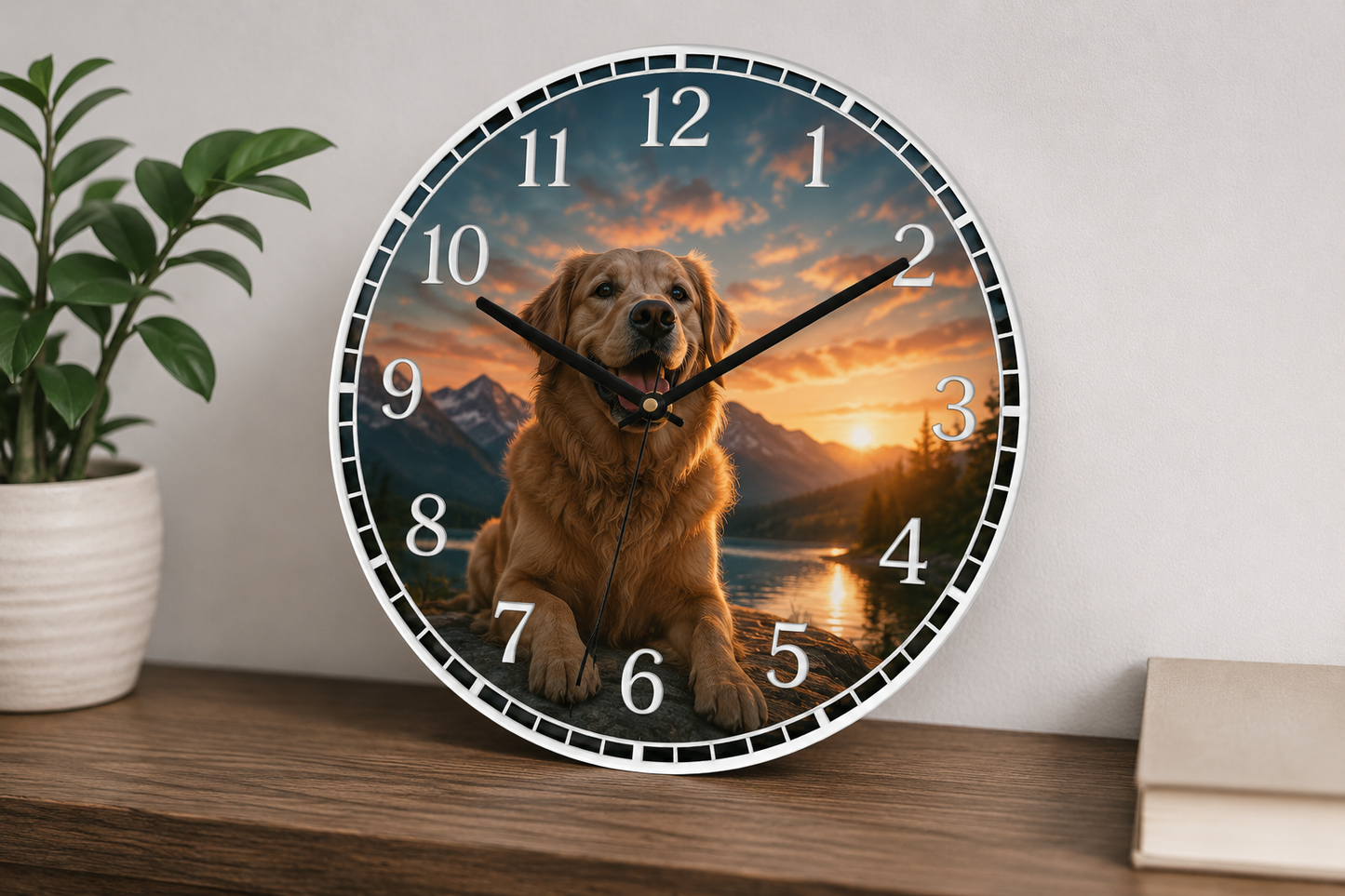🕒 Horloge en verre trempé personnalisée – 12 po