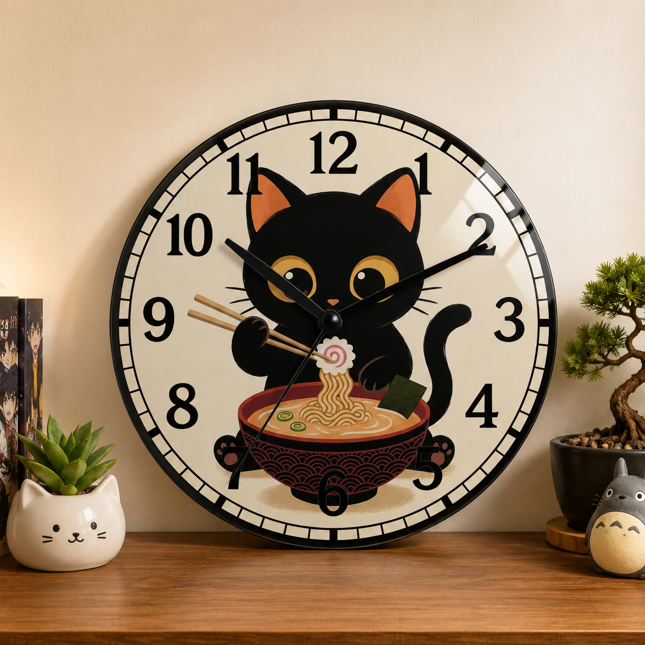 🕒 Horloge en verre trempé personnalisée – 12 po