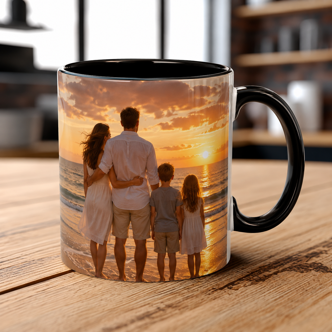 Tasse personnalisée 11 oz avec photo de famille – exemple de cadeau personnalisé