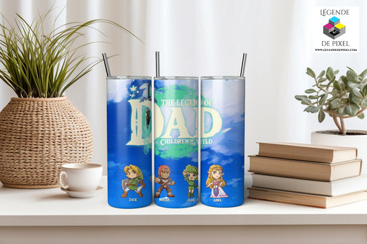 DUO Gourde isotherme 20 onces et Sous Verre The Legend Of DAD Children Of The Wild
