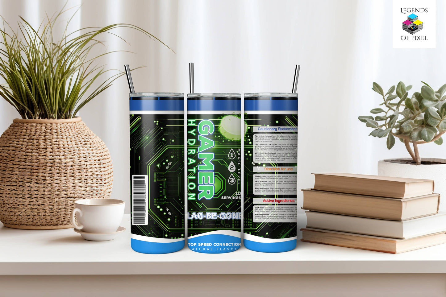 Gourde isotherme 20 onces GAMER hydratation